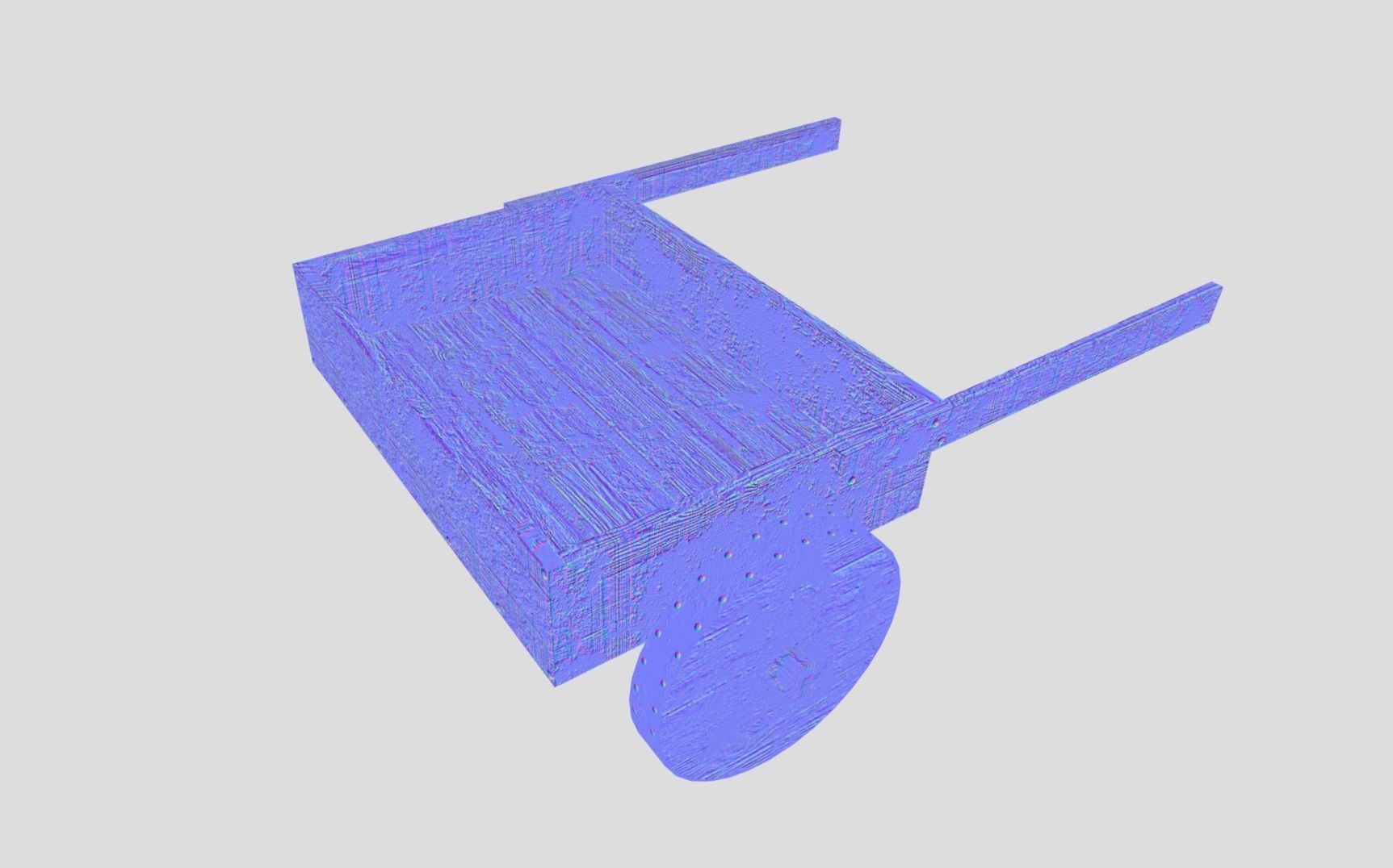 Medieval Cart Low-poly 3D model_11