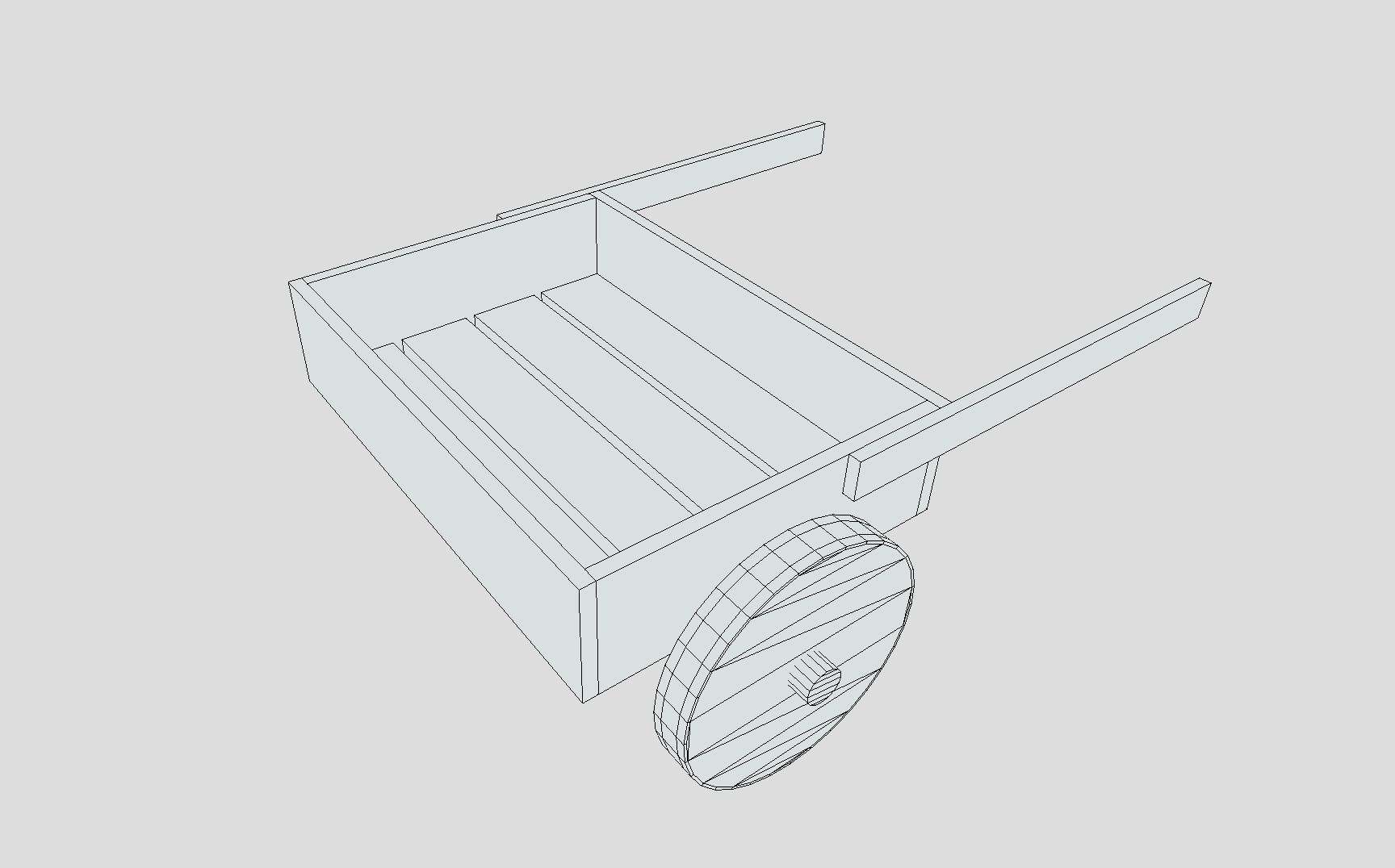 Medieval Cart Low-poly 3D model_10
