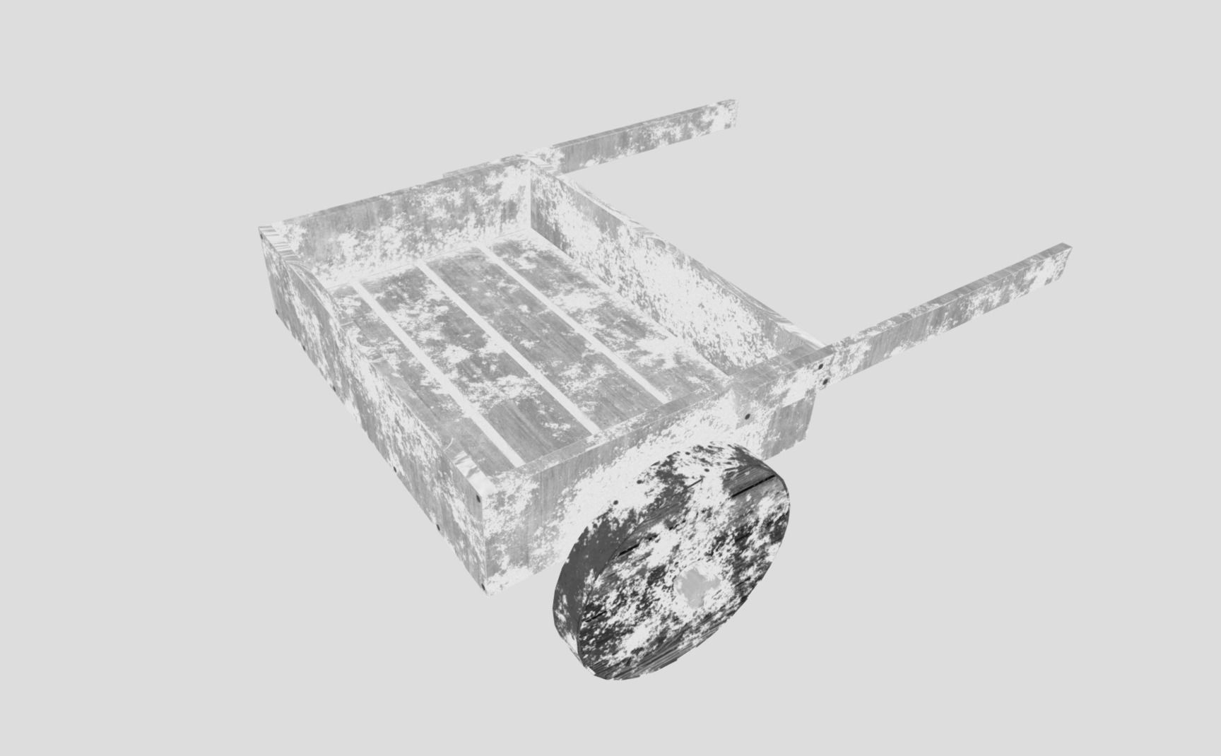 Medieval Cart Low-poly 3D model_12