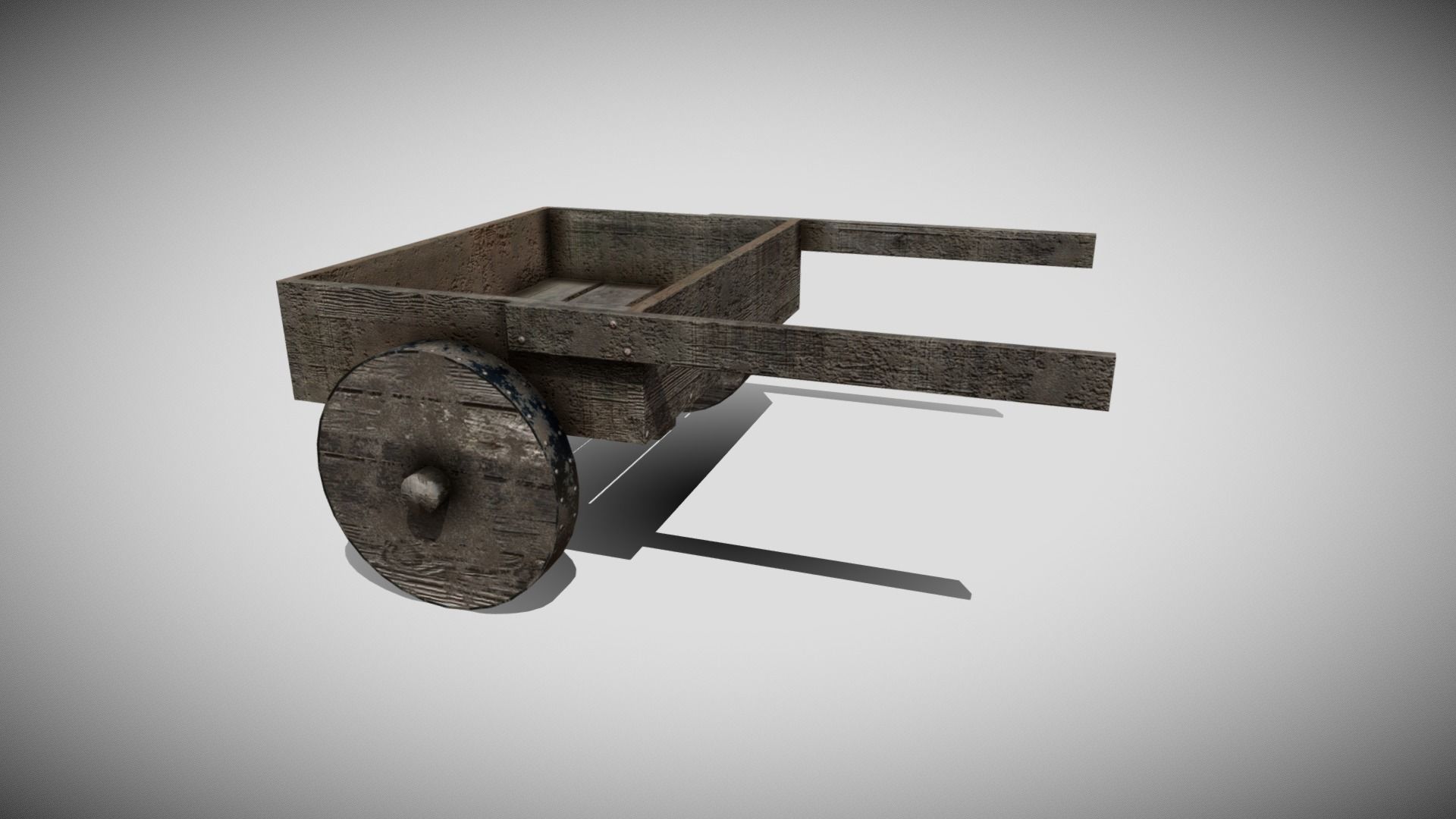 Medieval Cart Low-poly 3D model_1