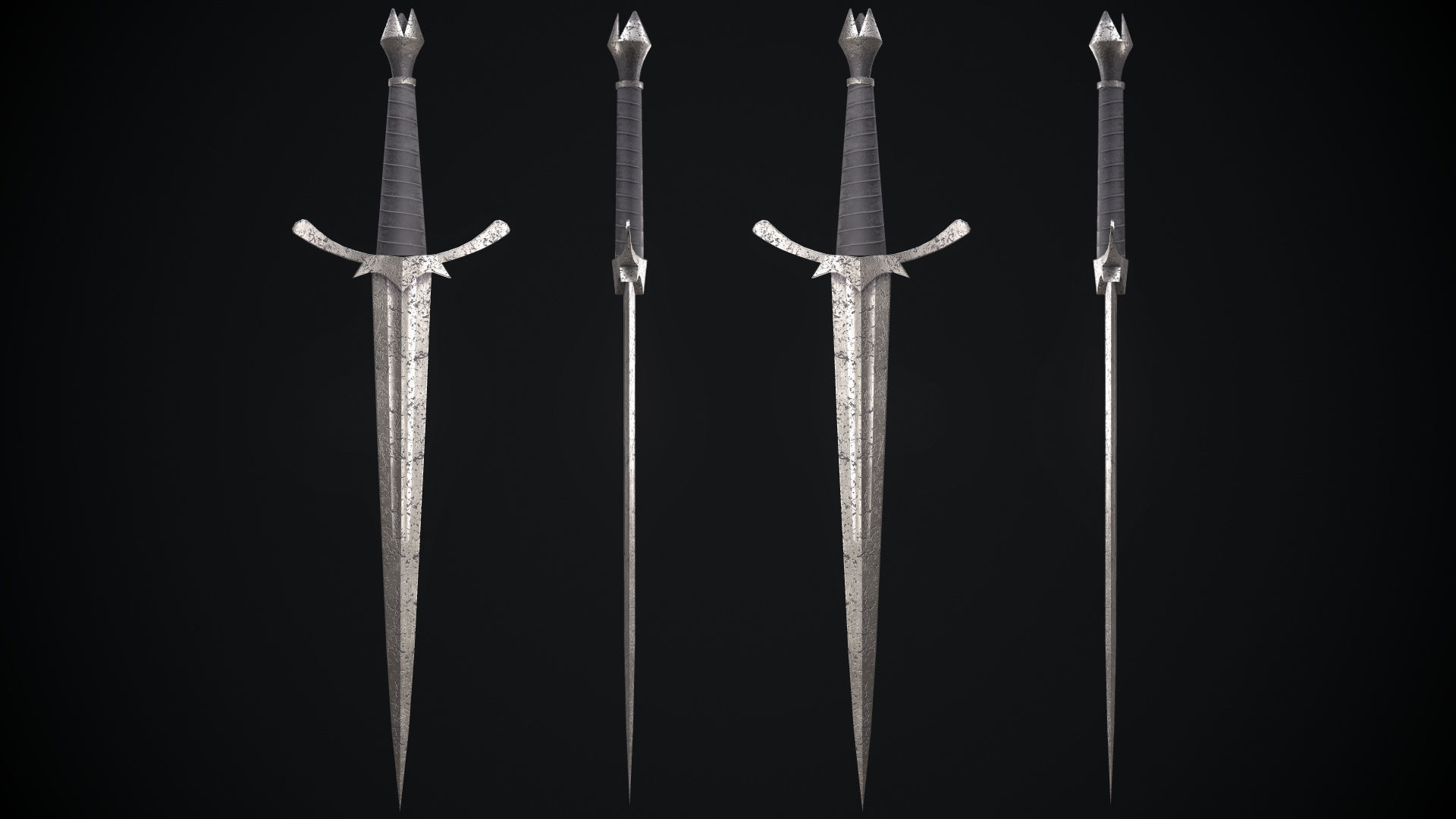 Morgul knife from The Lord of The Rings Movie Low-poly 3D model_13