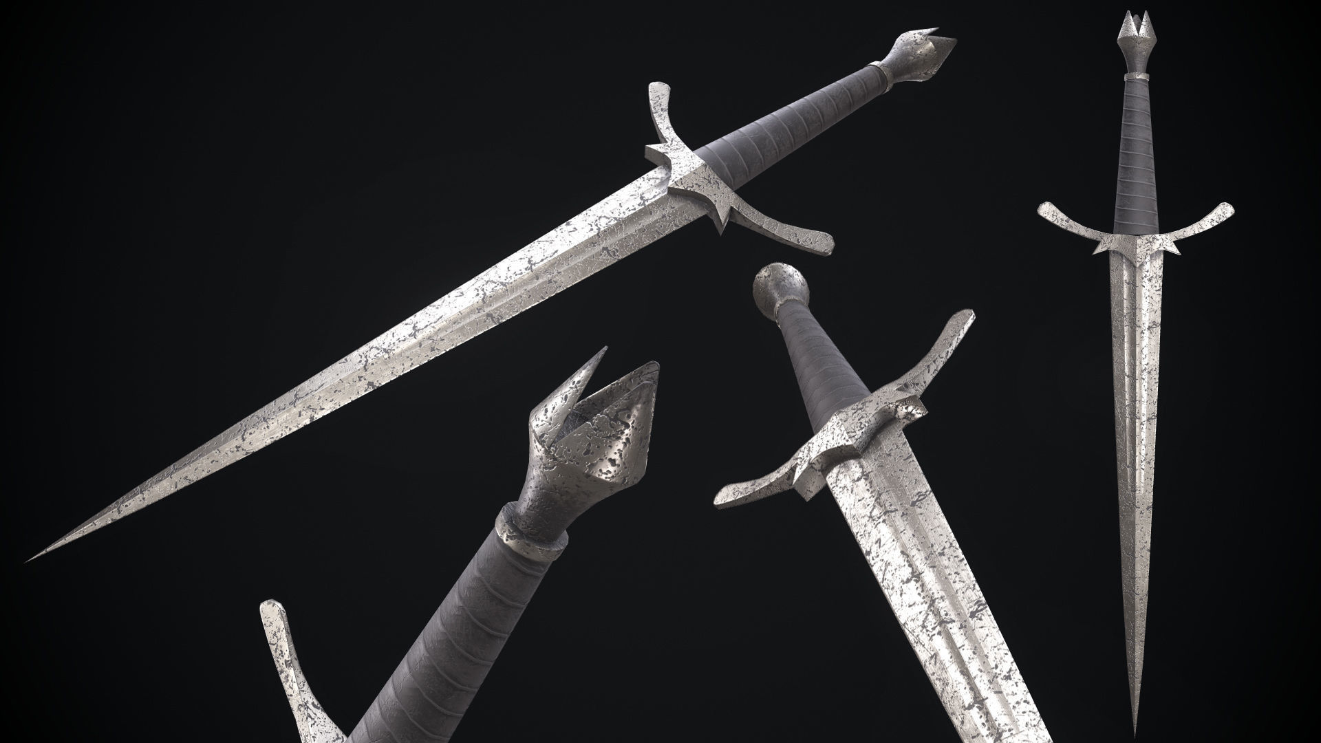 Morgul knife from The Lord of The Rings Movie Low-poly 3D model_14