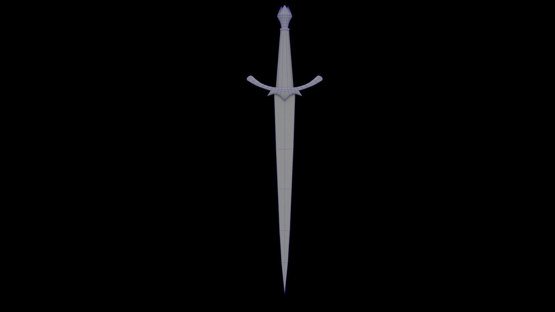Morgul knife from The Lord of The Rings Movie Low-poly 3D model_15