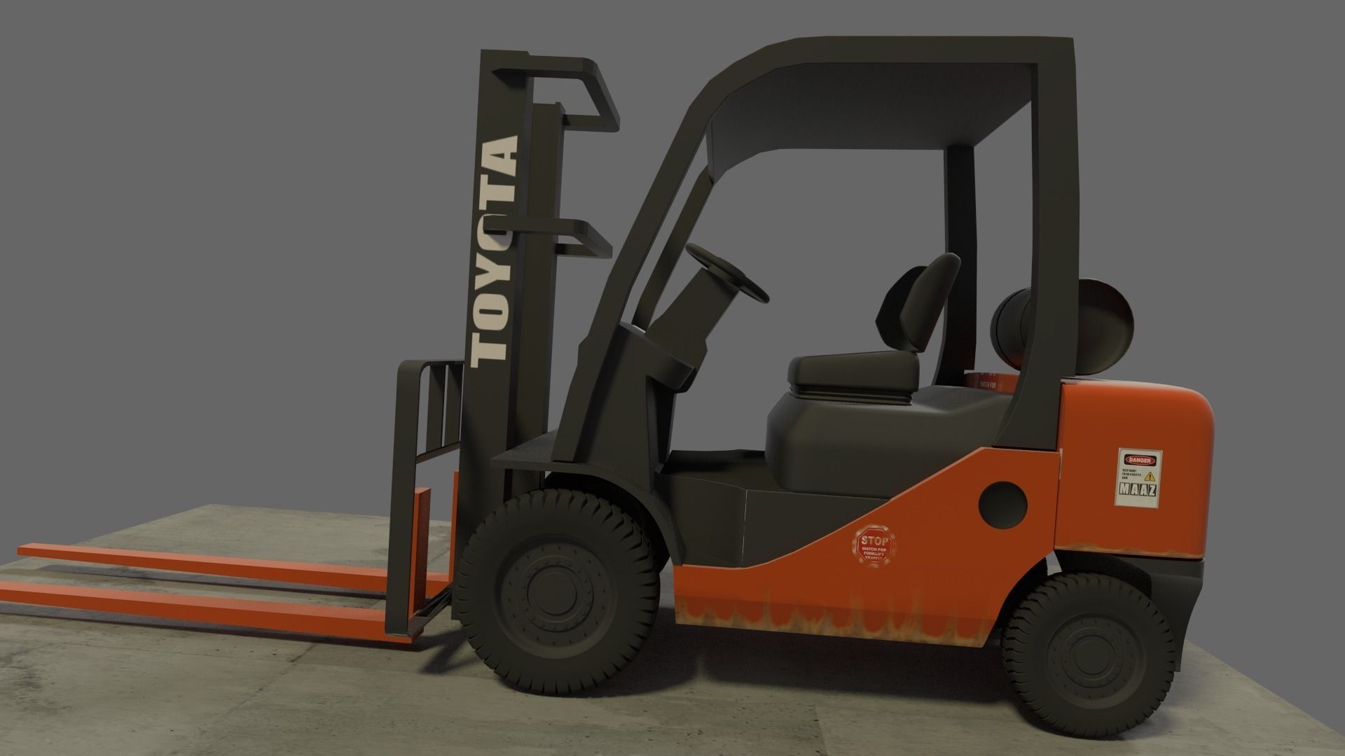 forklift toyota Free 3D model_1
