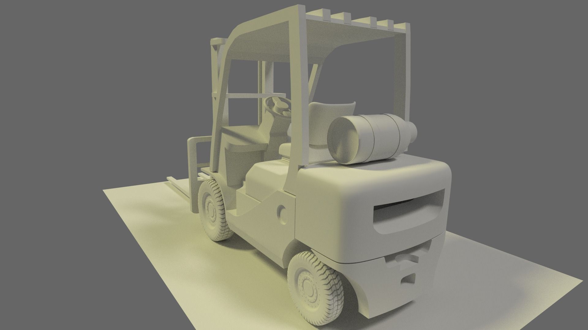 forklift toyota Free 3D model_7