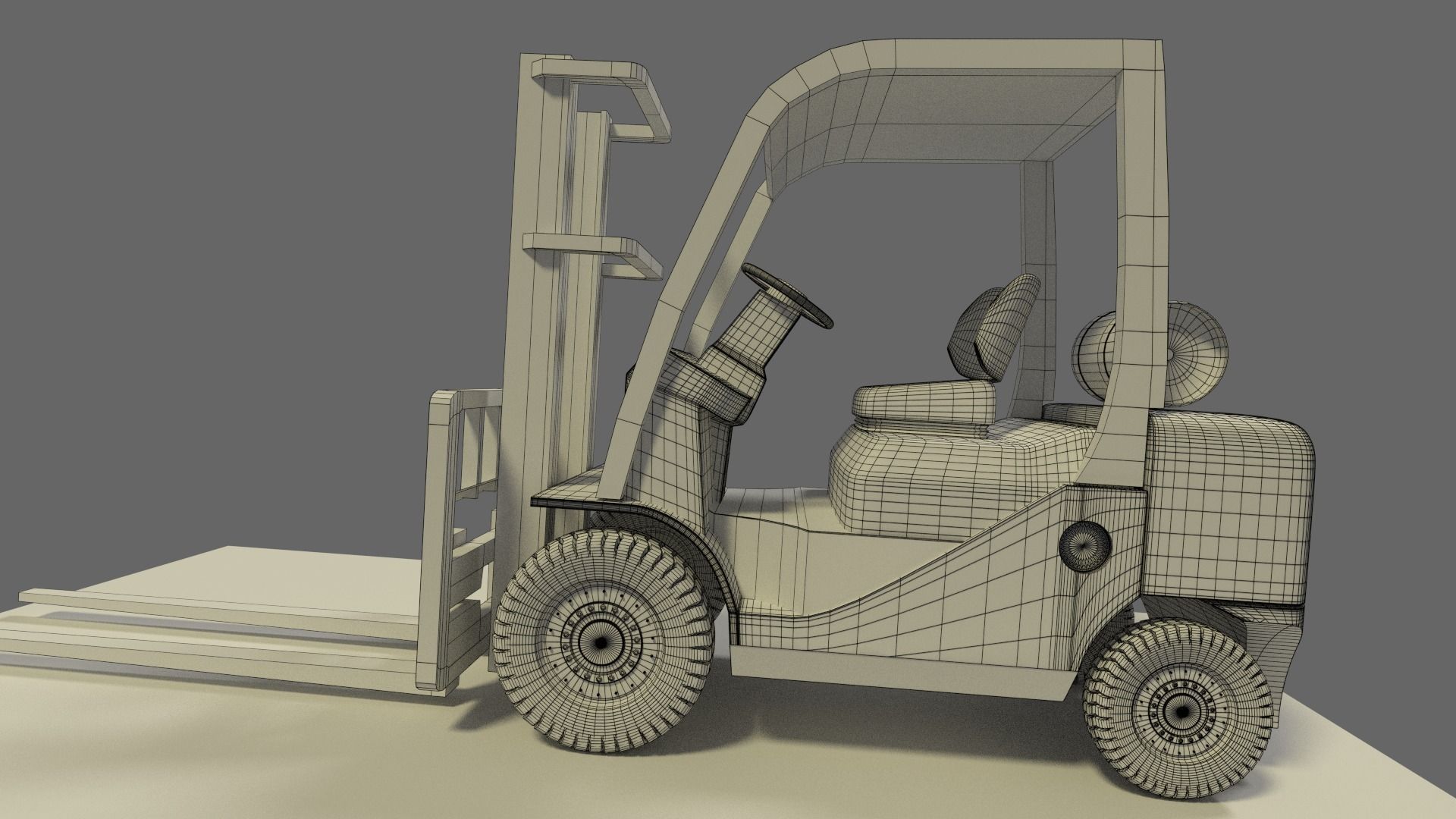 forklift toyota Free 3D model_9