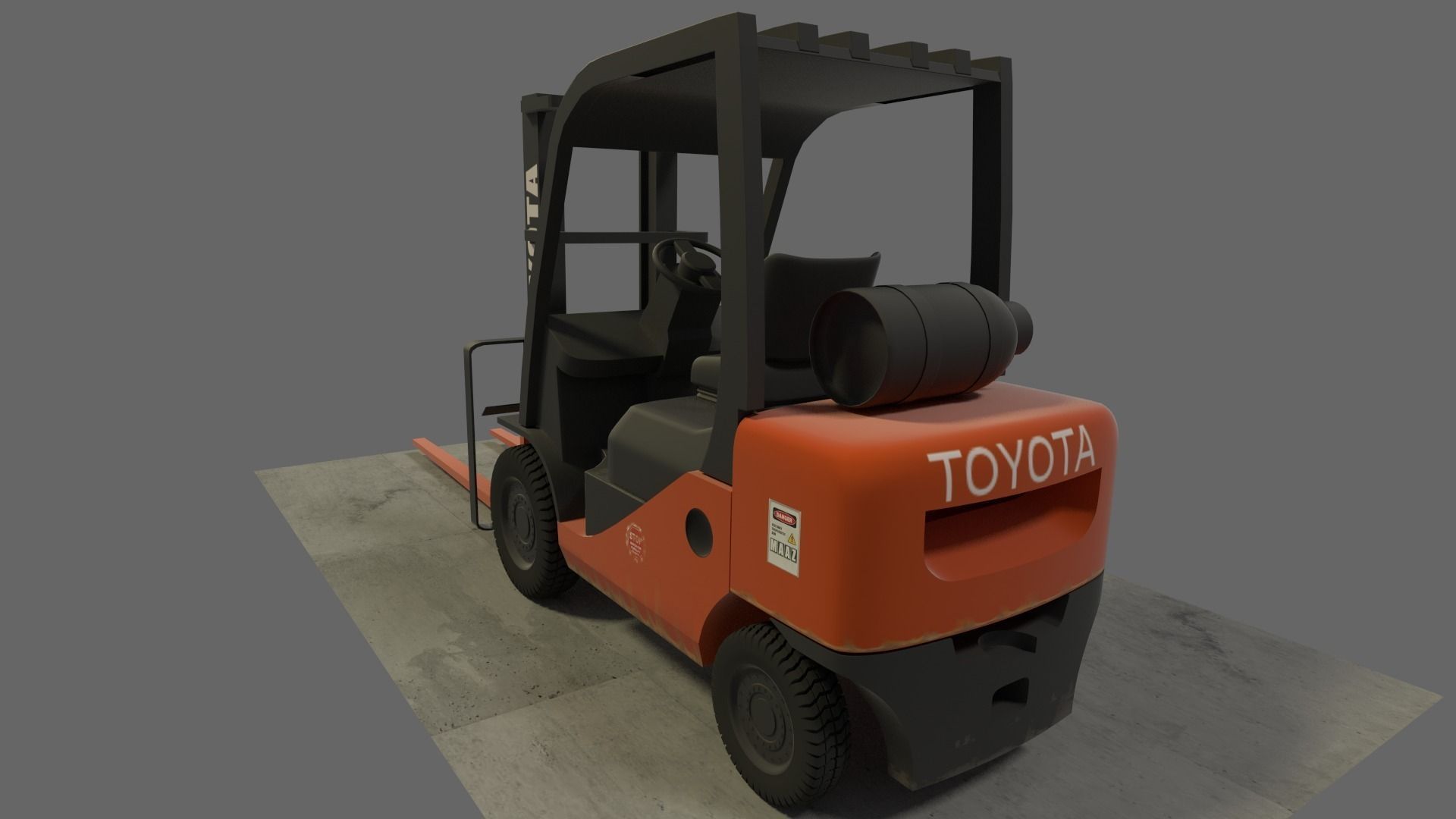 forklift toyota Free 3D model_2