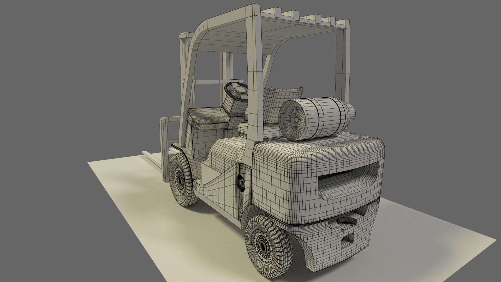 forklift toyota Free 3D model_6