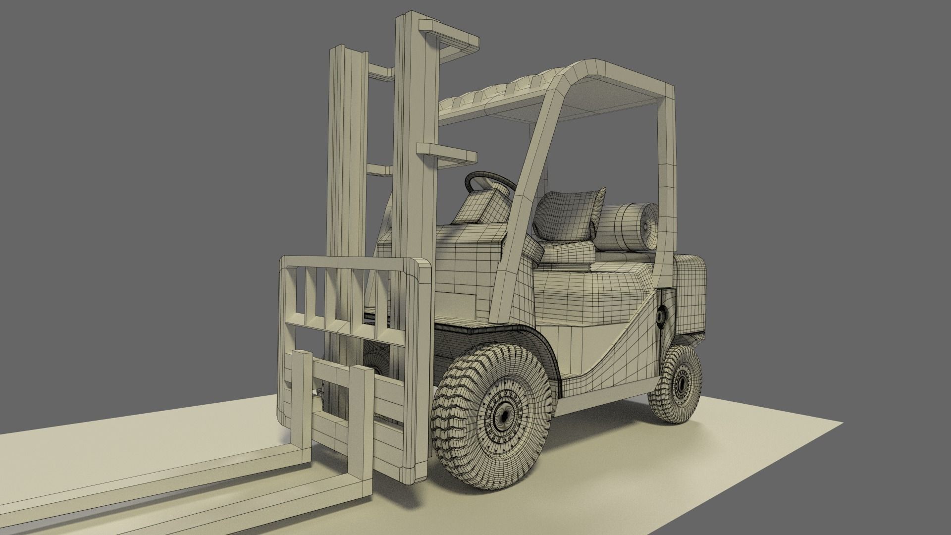 forklift toyota Free 3D model_5