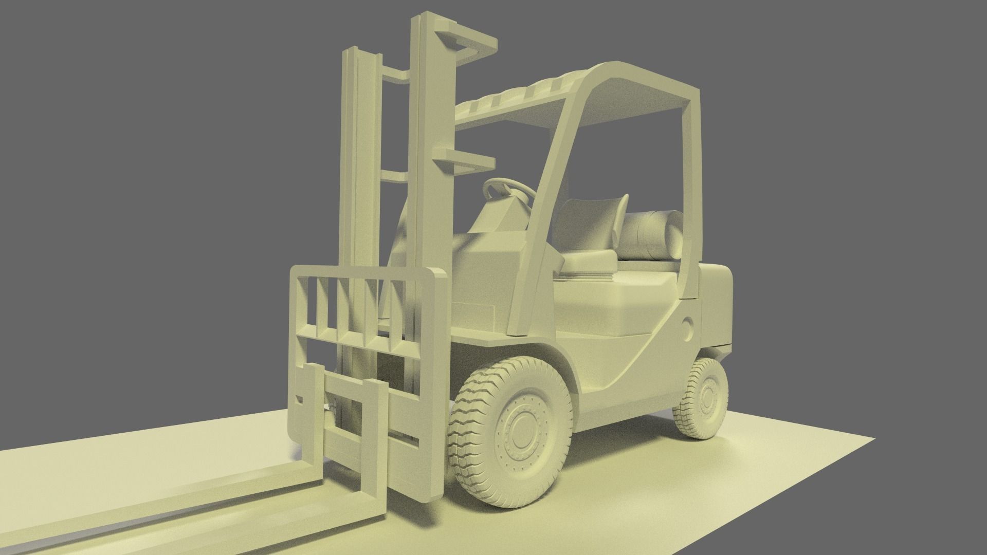 forklift toyota Free 3D model_4