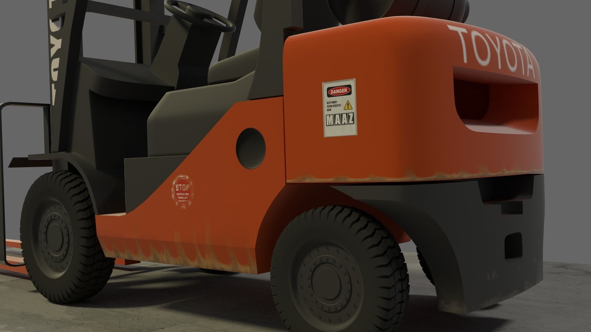 forklift toyota Free 3D model_3