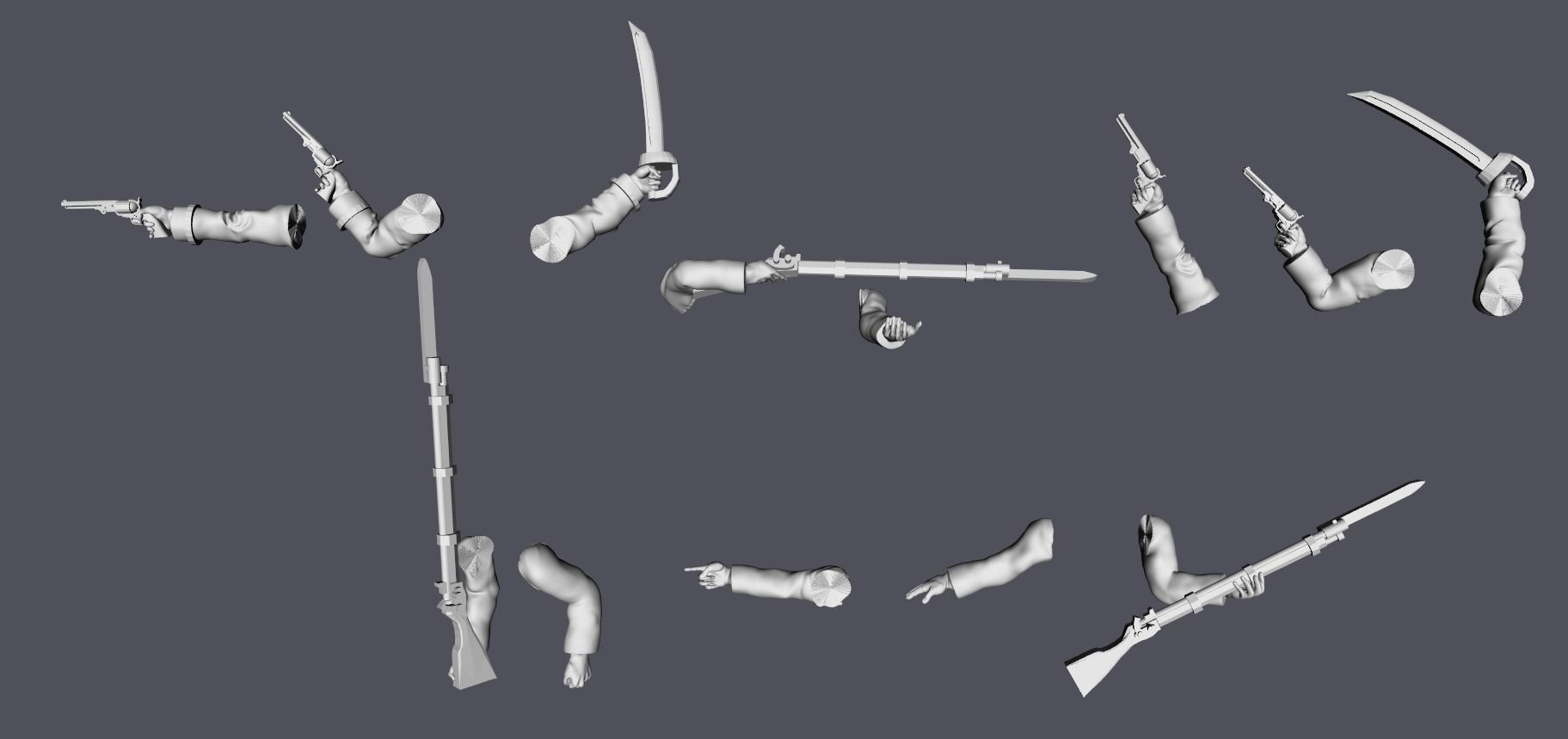 28mm Basic American Civil War Infantry 3D model 3D printable | CGTrader