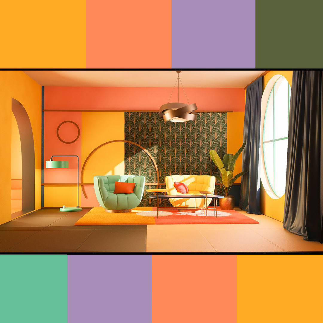 interior design art deco style 3D model_4