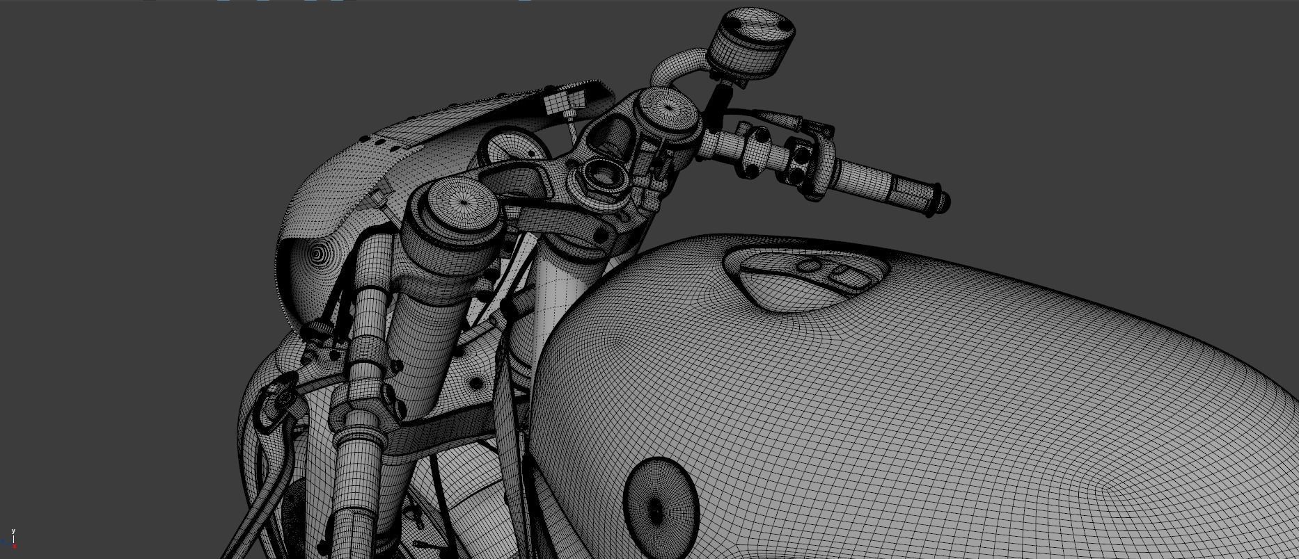 Gun Bullet Cafe Racer by XTR Pepo 3D model_8