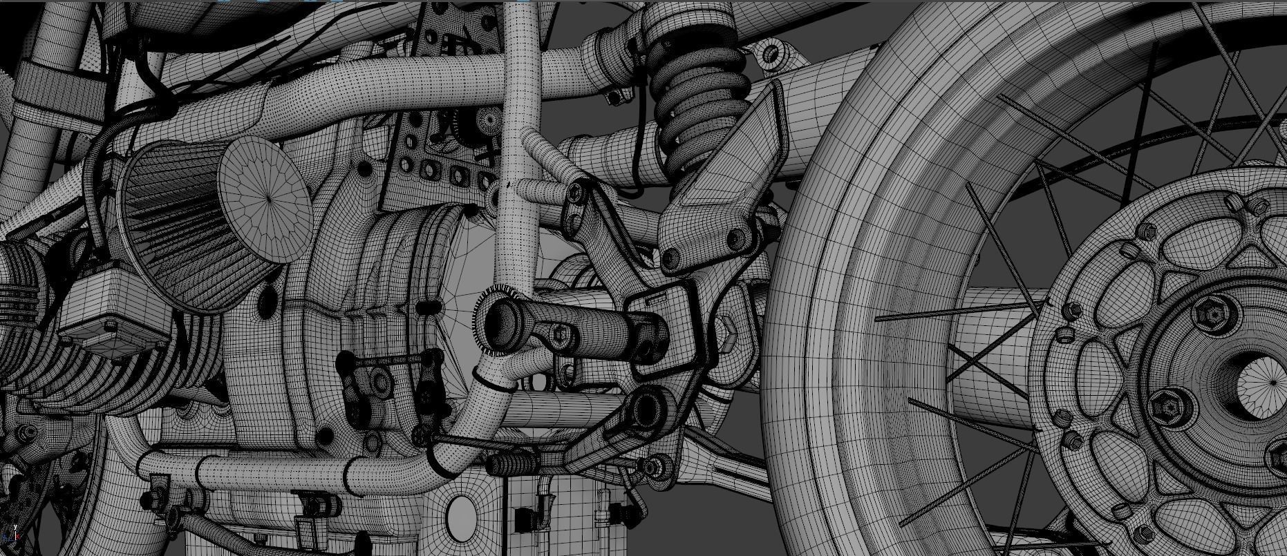 Gun Bullet Cafe Racer by XTR Pepo 3D model_10