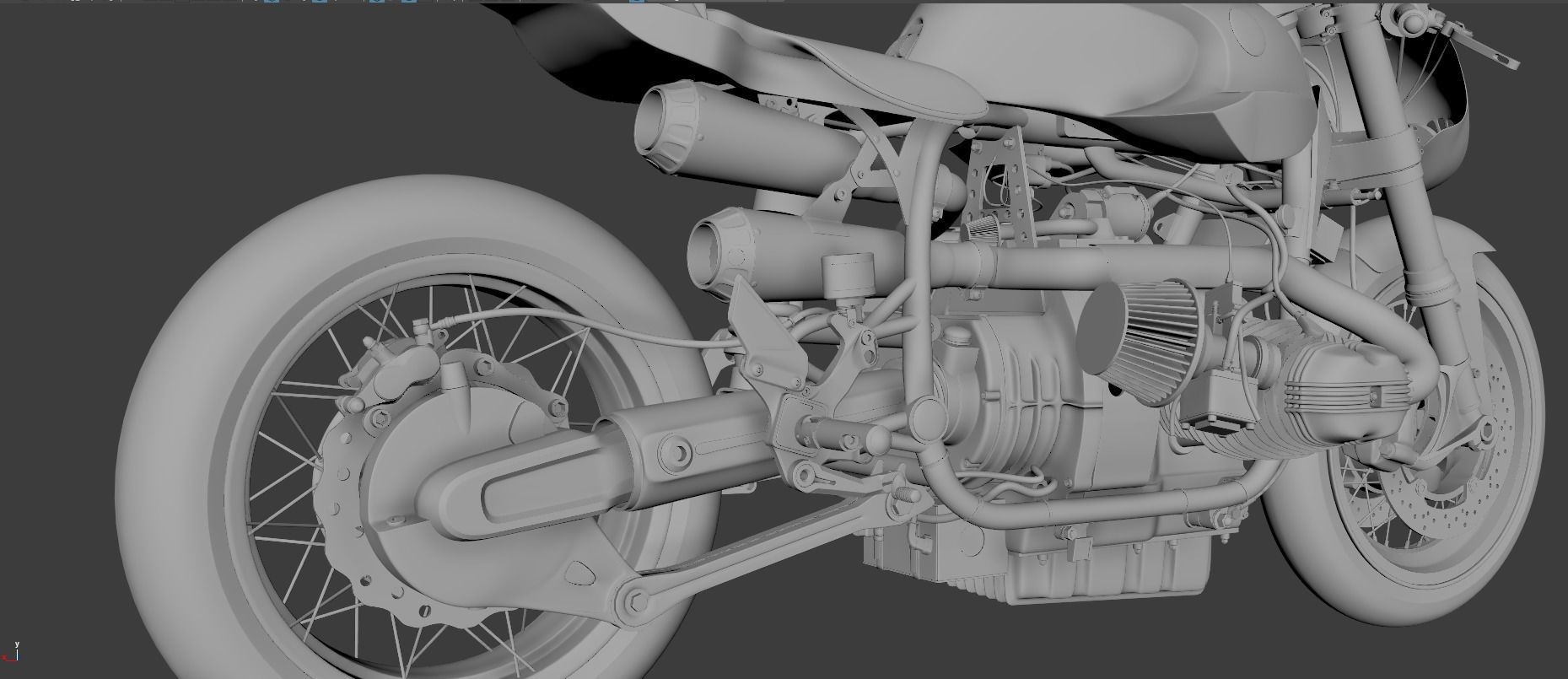 Gun Bullet Cafe Racer by XTR Pepo 3D model_15