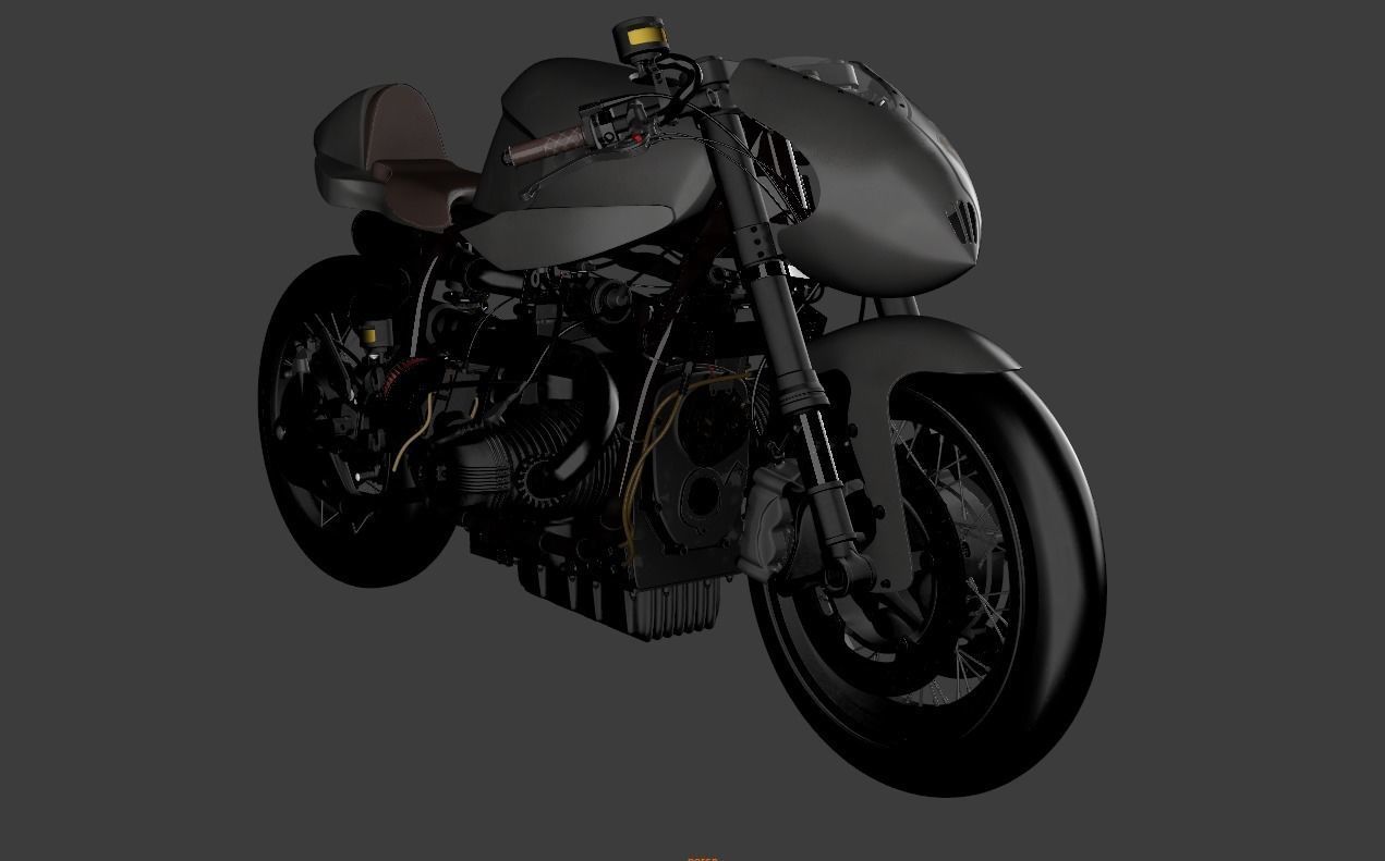 Gun Bullet Cafe Racer by XTR Pepo 3D model_5