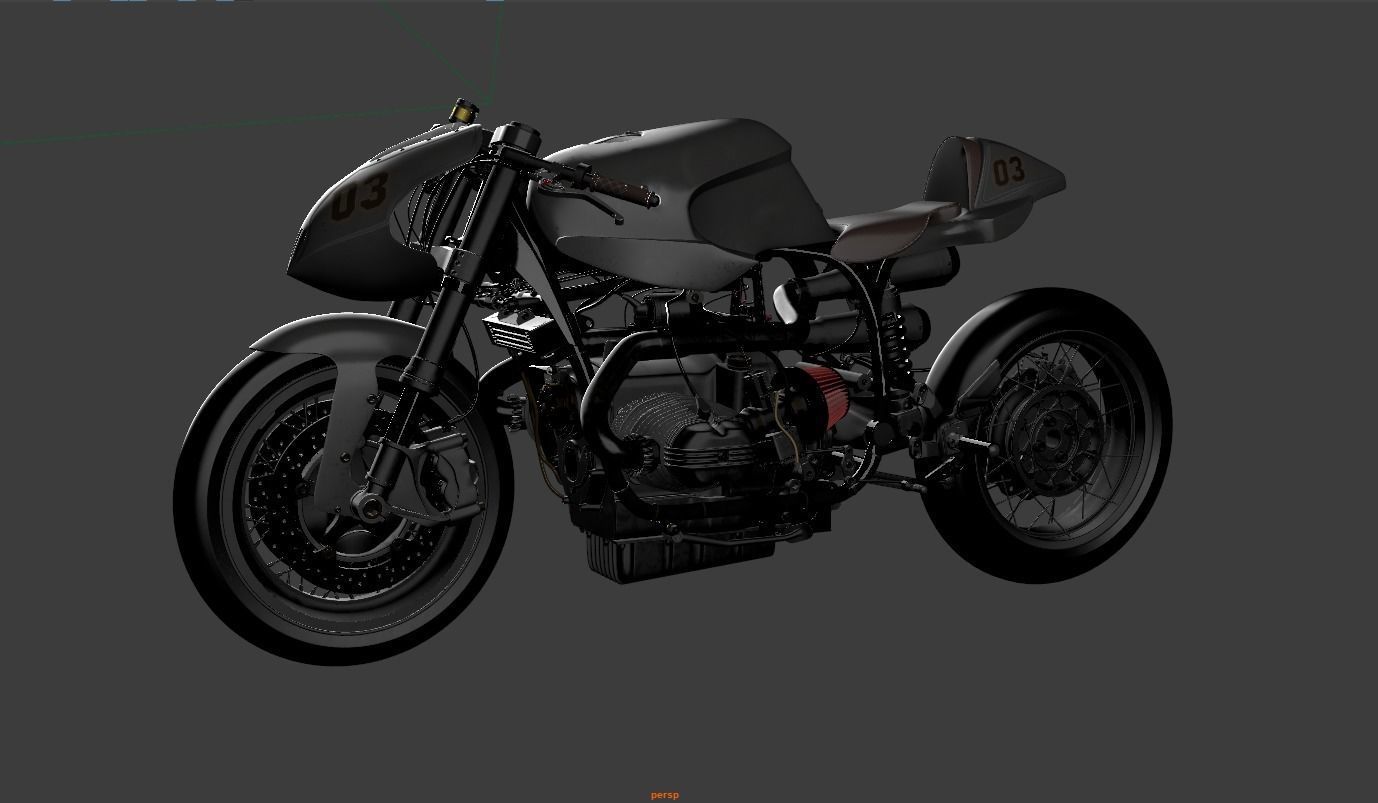Gun Bullet Cafe Racer by XTR Pepo 3D model_3