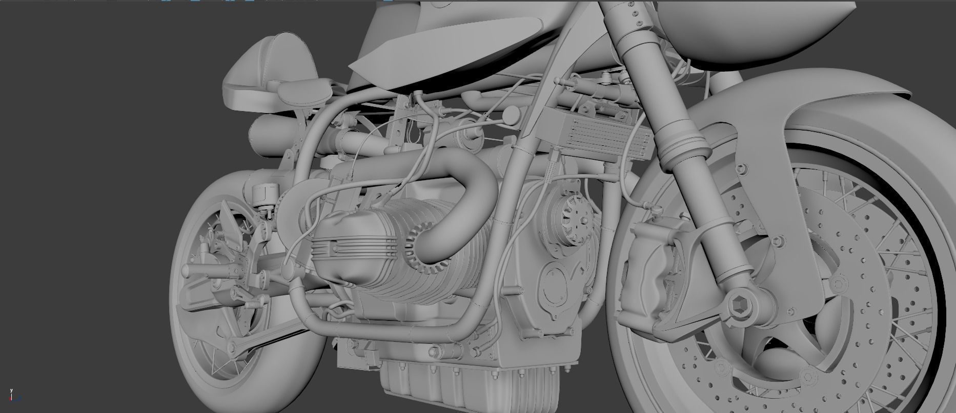 Gun Bullet Cafe Racer by XTR Pepo 3D model_16