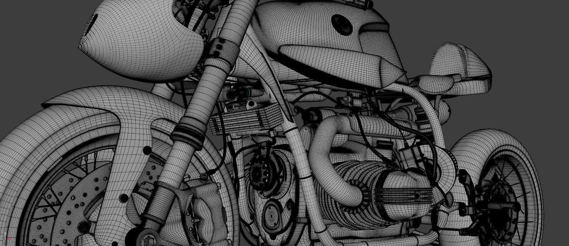 Gun Bullet Cafe Racer by XTR Pepo 3D model_9