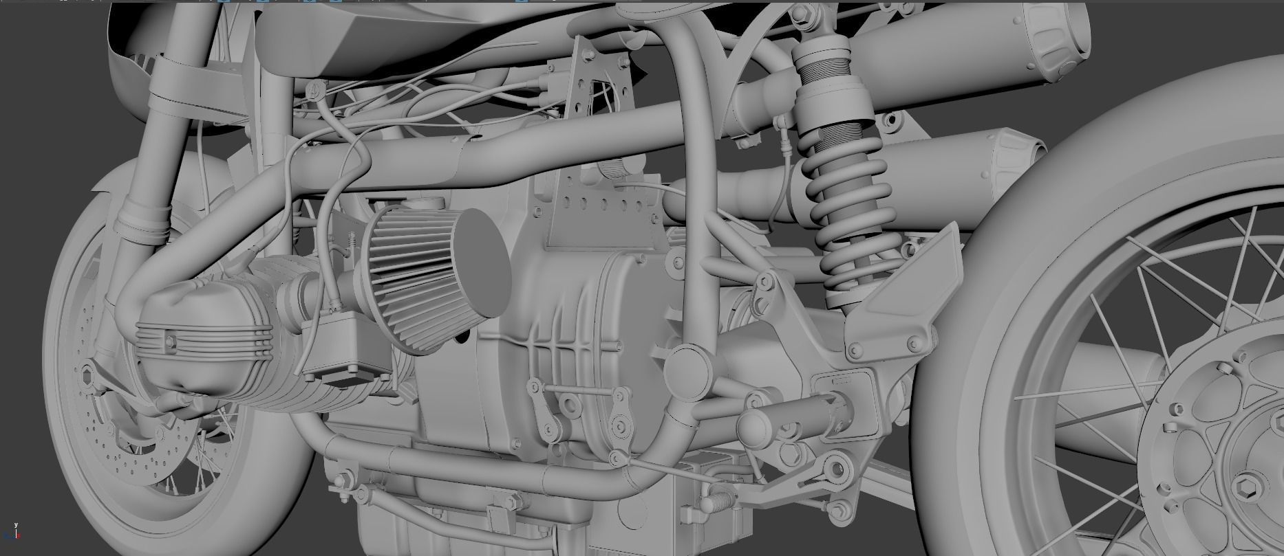 Gun Bullet Cafe Racer by XTR Pepo 3D model_14