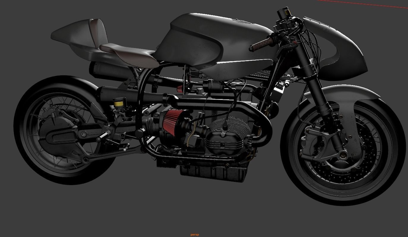 Gun Bullet Cafe Racer by XTR Pepo 3D model_4
