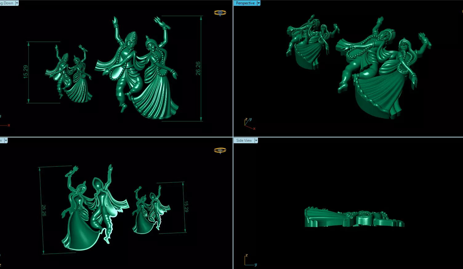 RADHA KRISHNA 3D print model