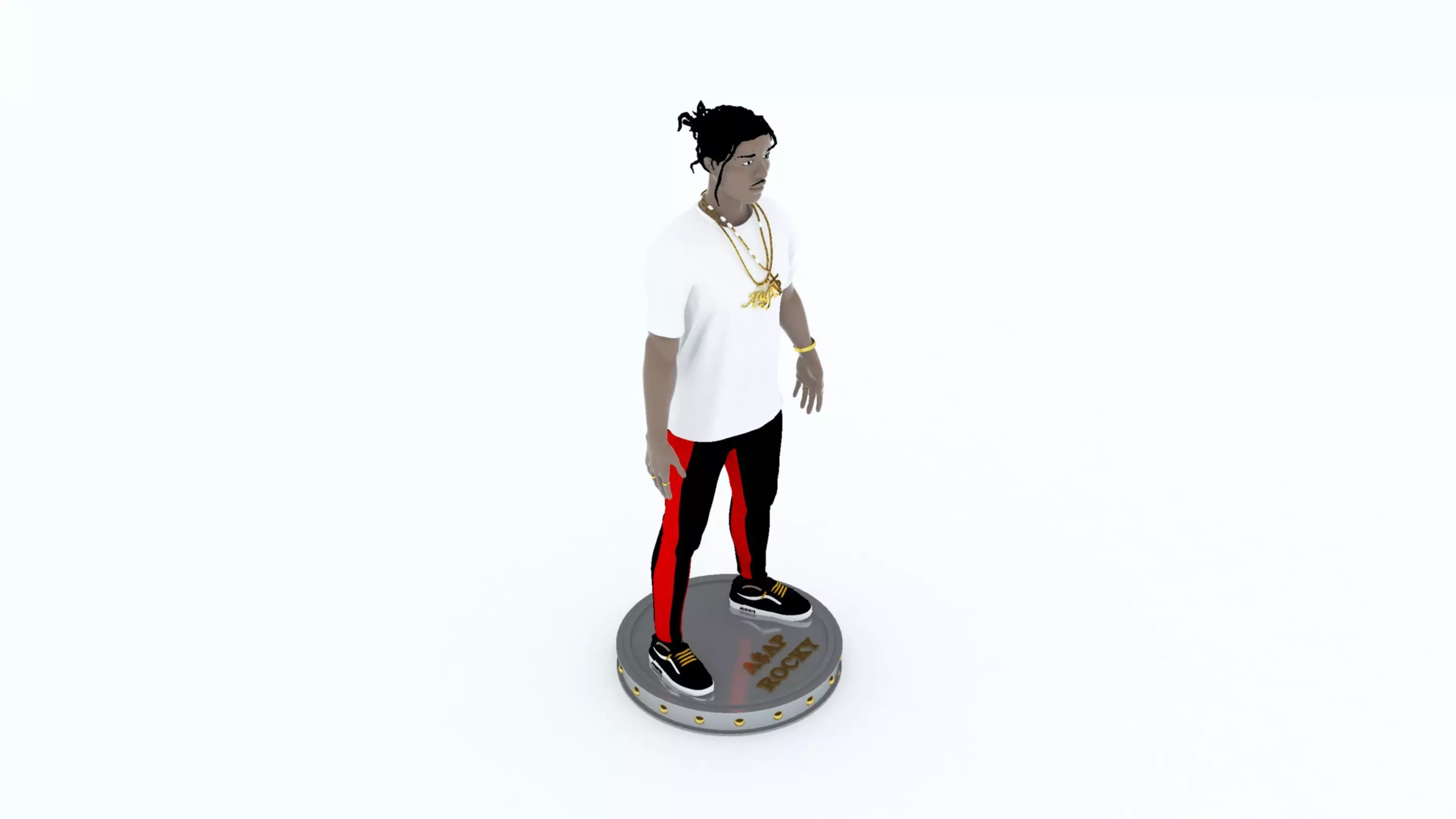 ASAP Rocky with Base 3D print model