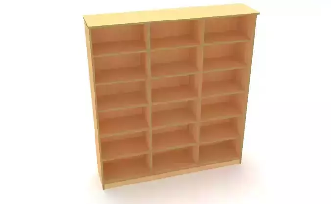 lowpoly bookshelf 3 plywood