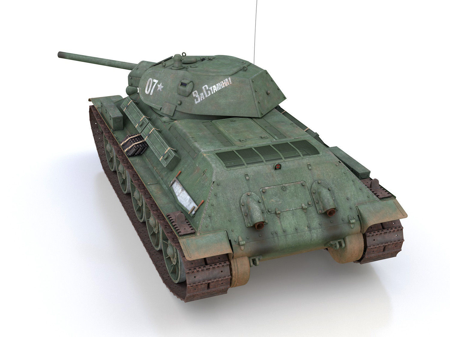 T-34-76 - Model 1941 -Soviet medium tank - 07 3D model_4