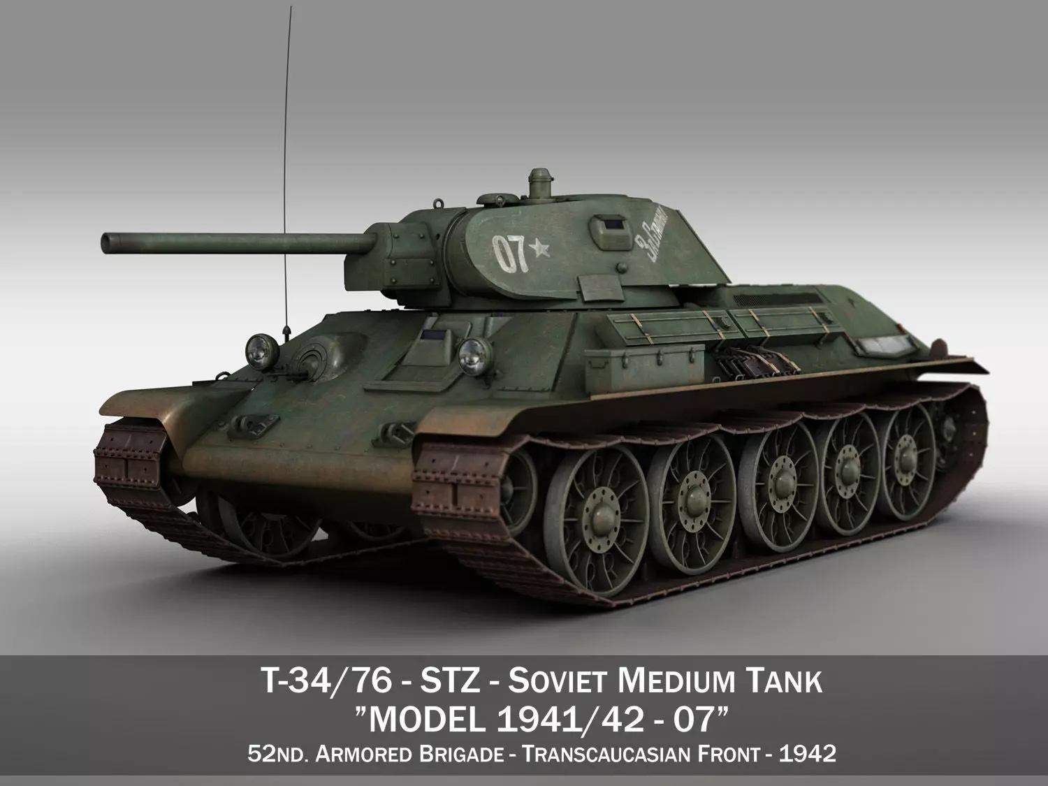 T-34-76 - Model 1941 -Soviet medium tank - 07 3D model_0