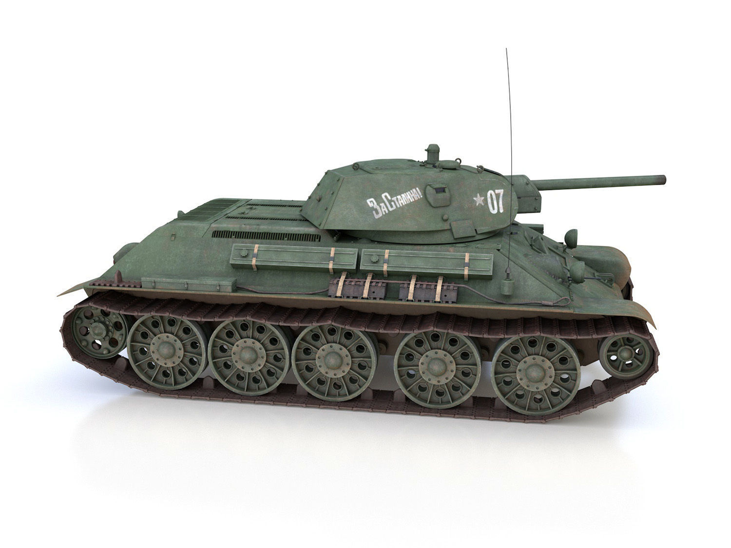 T-34-76 - Model 1941 -Soviet medium tank - 07 3D model_6
