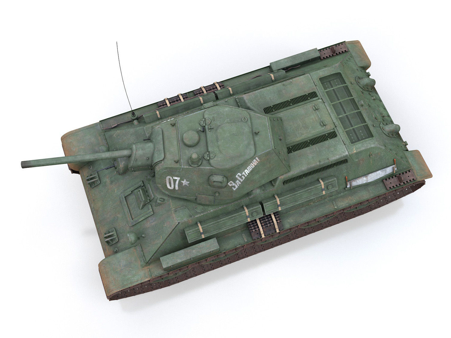 T-34-76 - Model 1941 -Soviet medium tank - 07 3D model_8