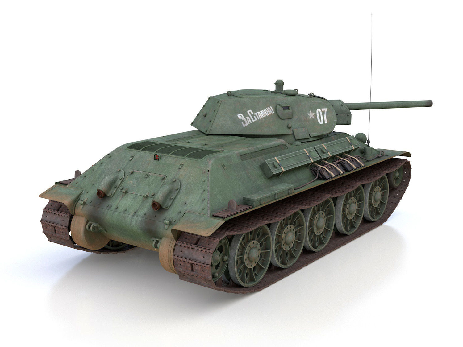 T-34-76 - Model 1941 -Soviet medium tank - 07 3D model_5