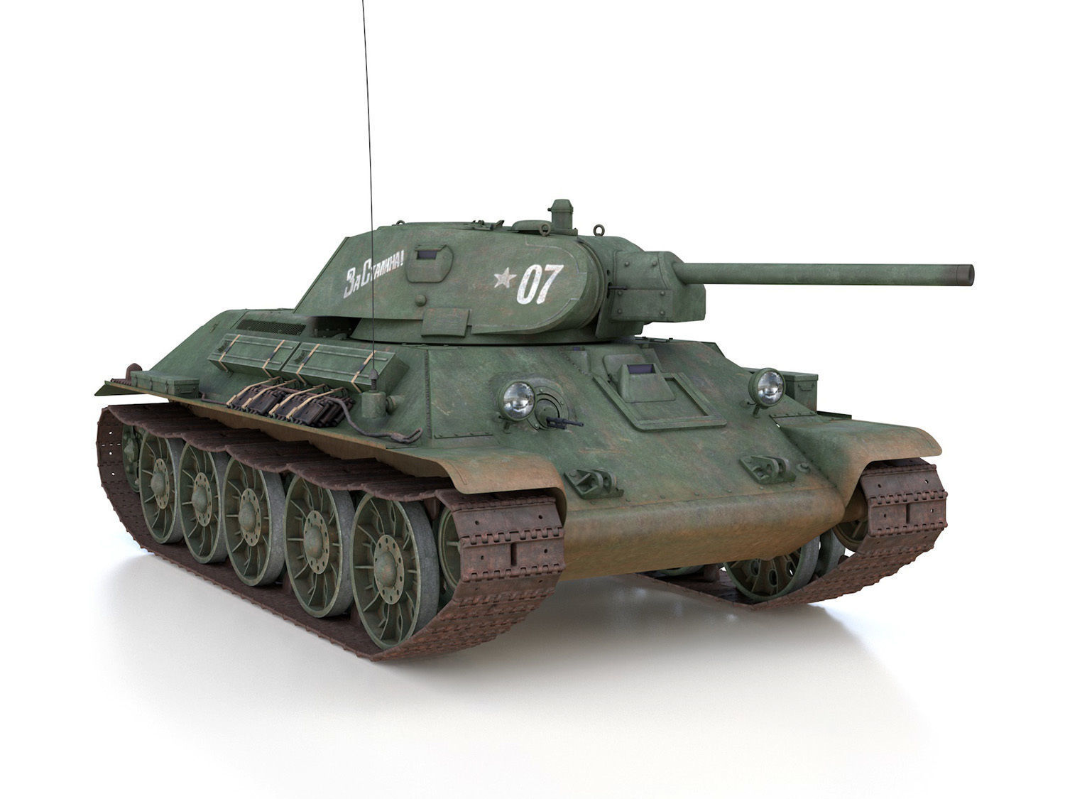 T-34-76 - Model 1941 -Soviet medium tank - 07 3D model_7