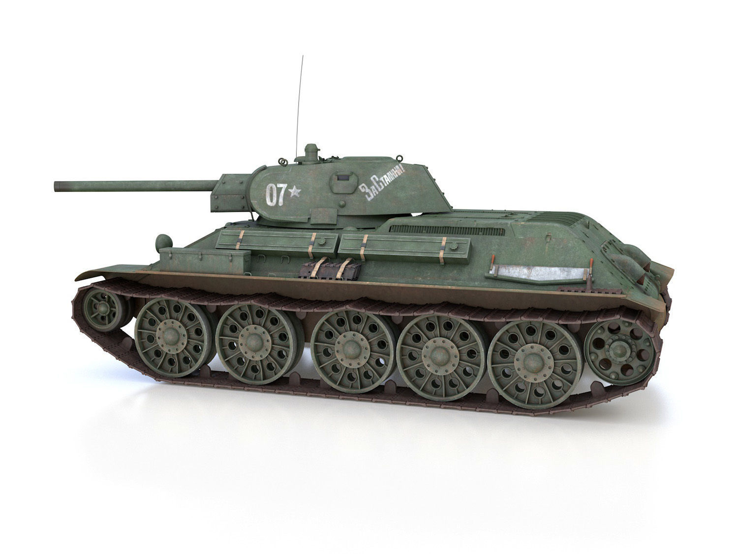 T-34-76 - Model 1941 -Soviet medium tank - 07 3D model_3