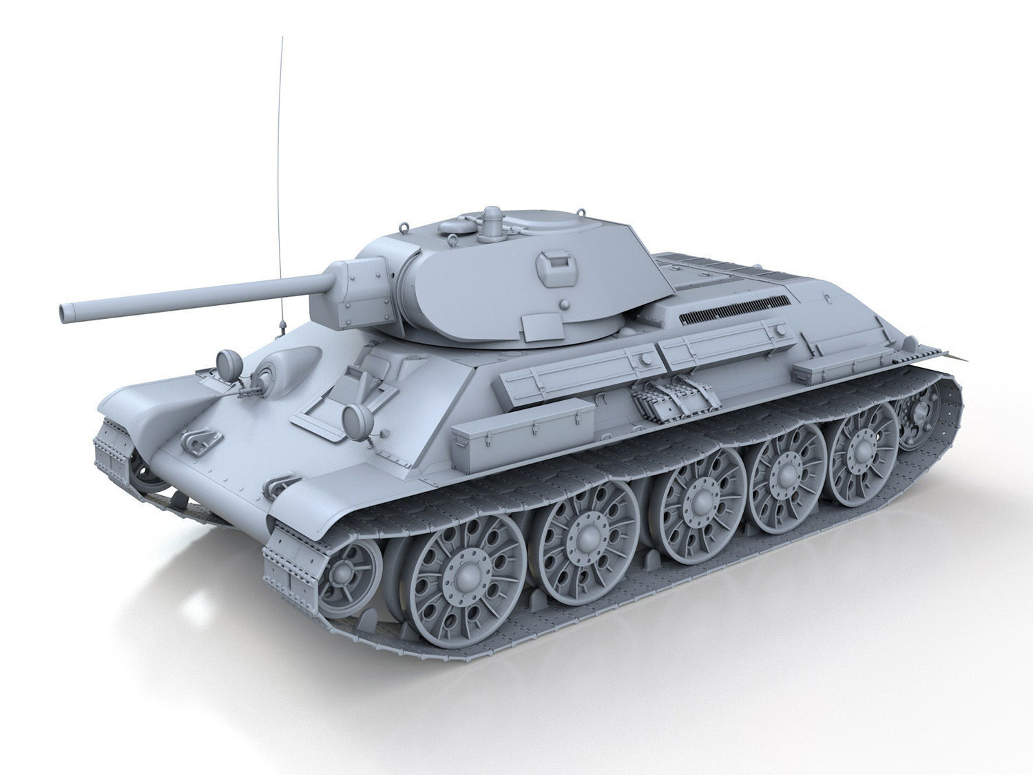 T-34-76 - Model 1941 -Soviet medium tank - 07 3D model_12