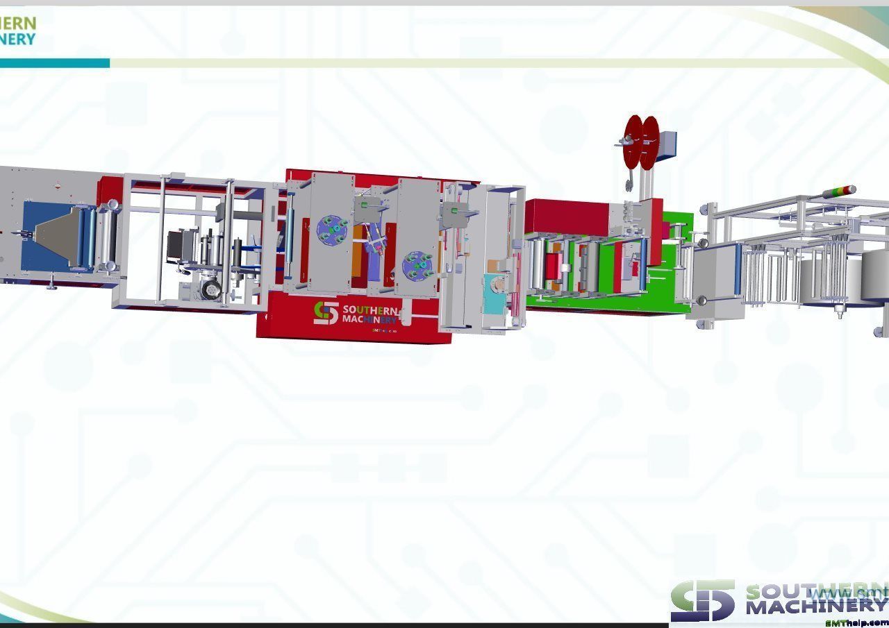 How KN95 mask automatic production line for fighting COVID-19 3D model_10