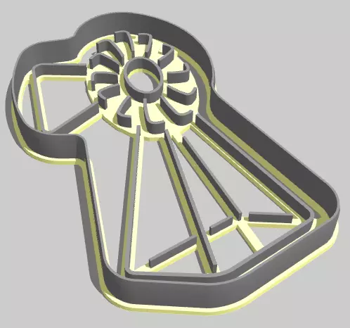 Windmill Cookie Cutter 3D print model_0