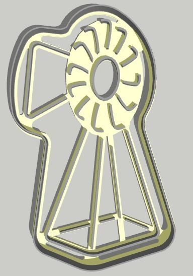 Windmill Cookie Cutter 3D print model_1