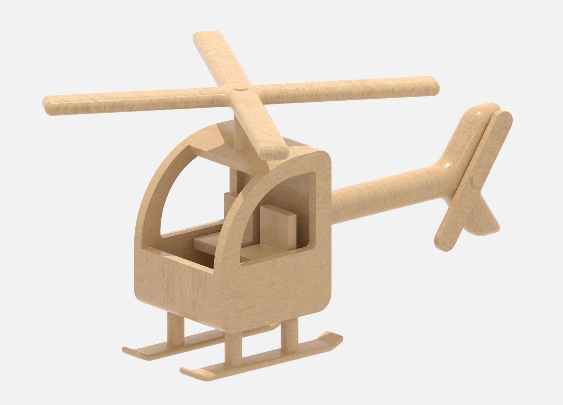 3D model Wooden Helicopter VR / AR / lowpoly CGTrader