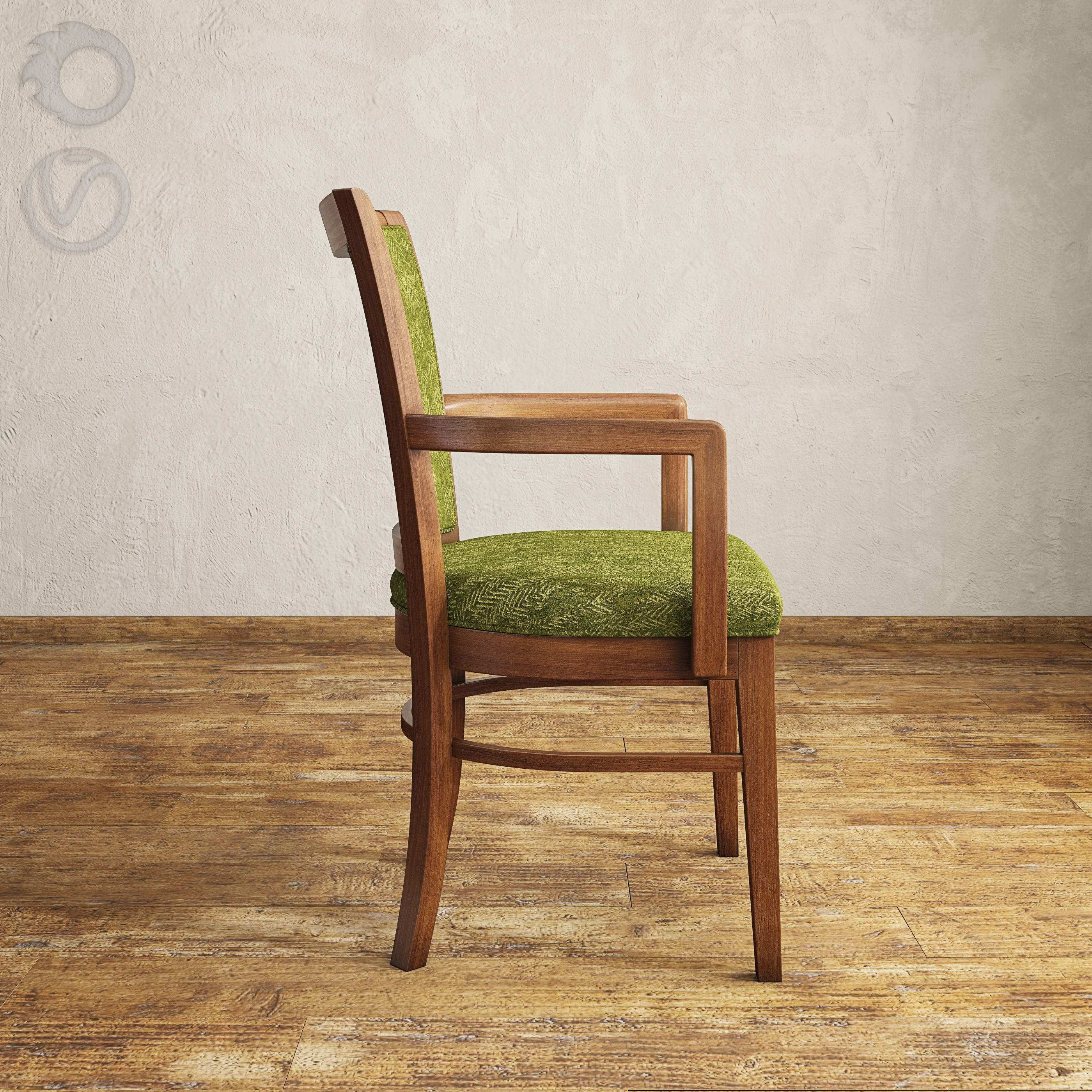 Fairfield 8771-04 Mapleton arm chair 3D model_2