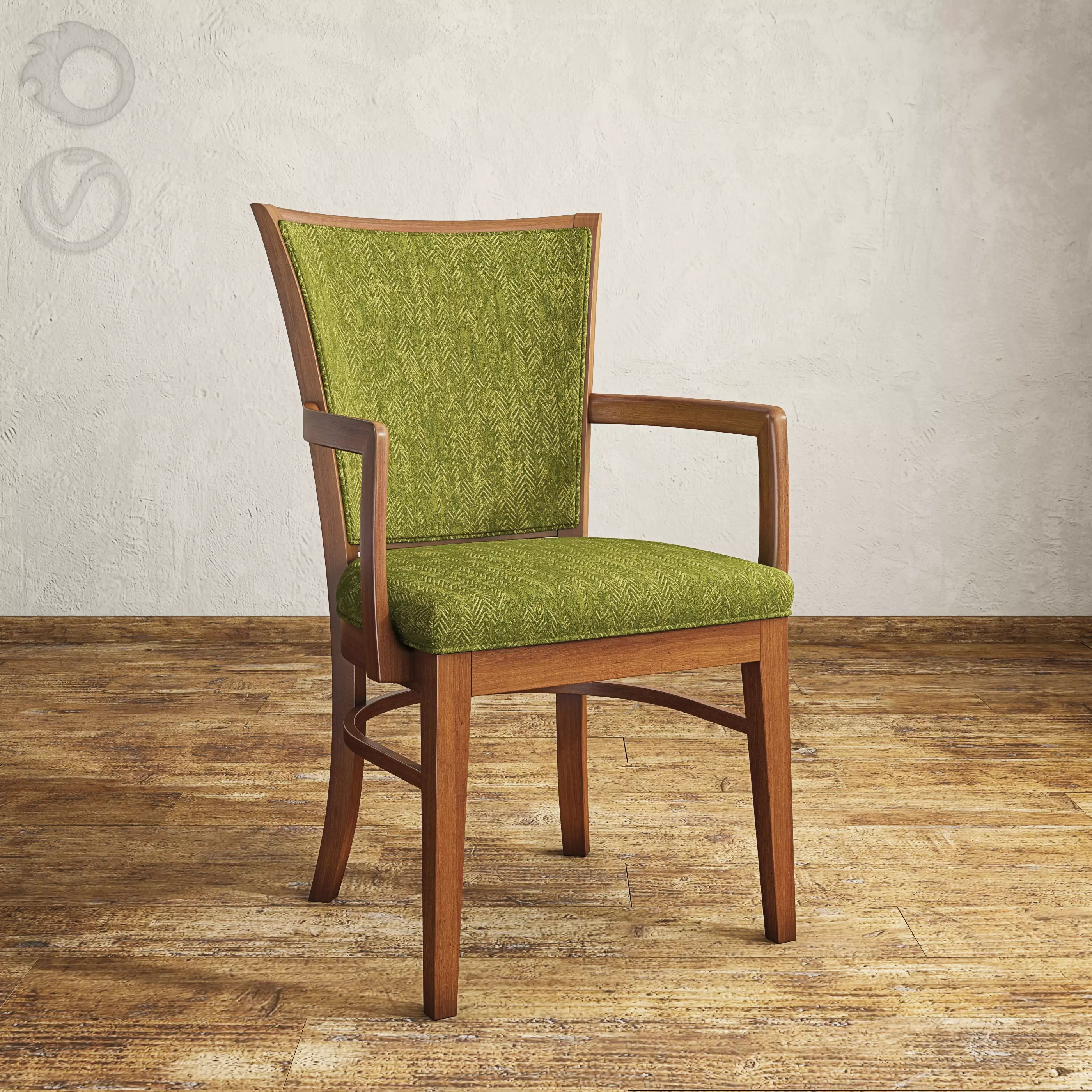 Fairfield 8771-04 Mapleton arm chair 3D model_0