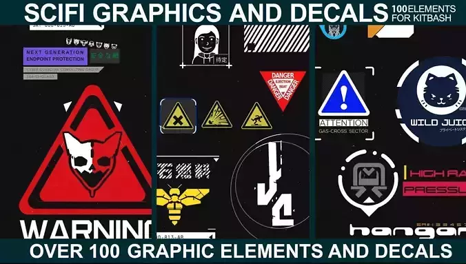 Scifi Graphics and Decals Vol3