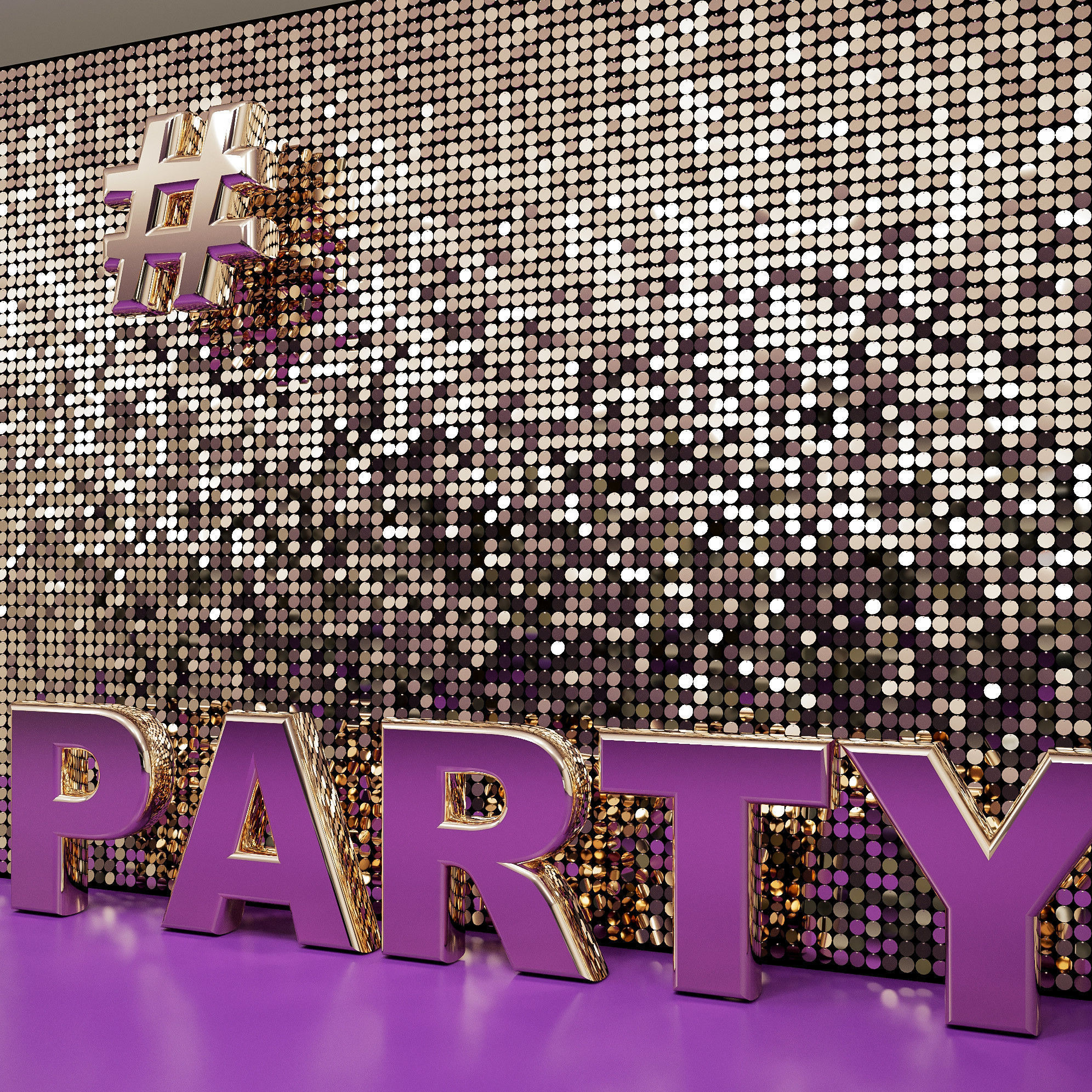  sequins decorative wall 01 3D model_1