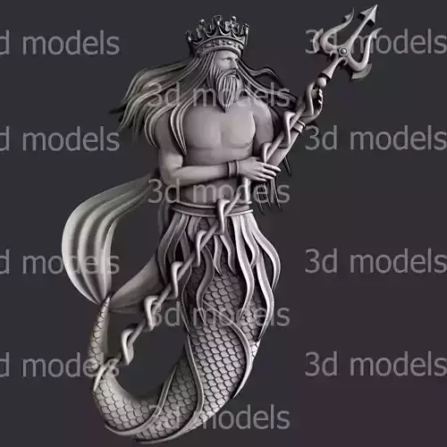 3d STL models for CNC router poseidon 3D model
