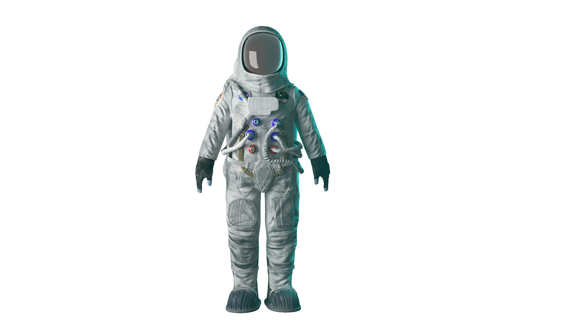 Astronaut 3D model rigged  Low-poly 3D model_12