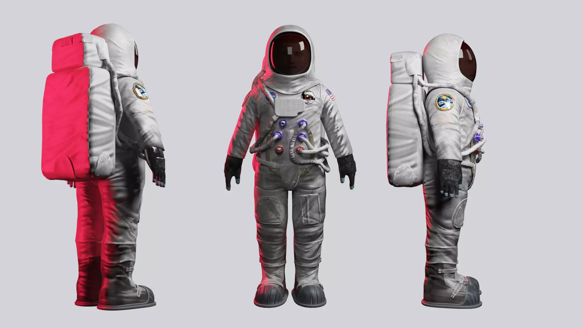 Astronaut 3D model rigged  Low-poly 3D model_0