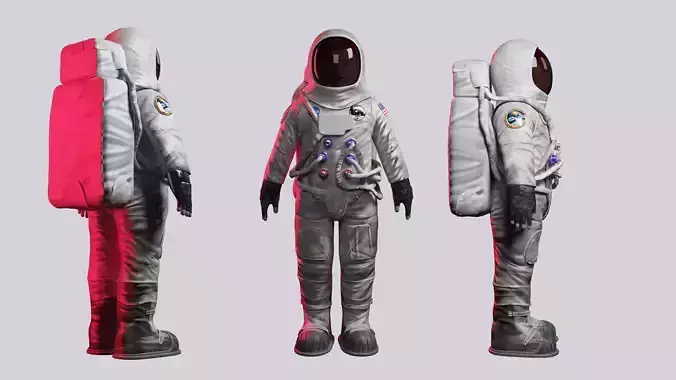Astronaut 3D model rigged  Low-poly 3D model