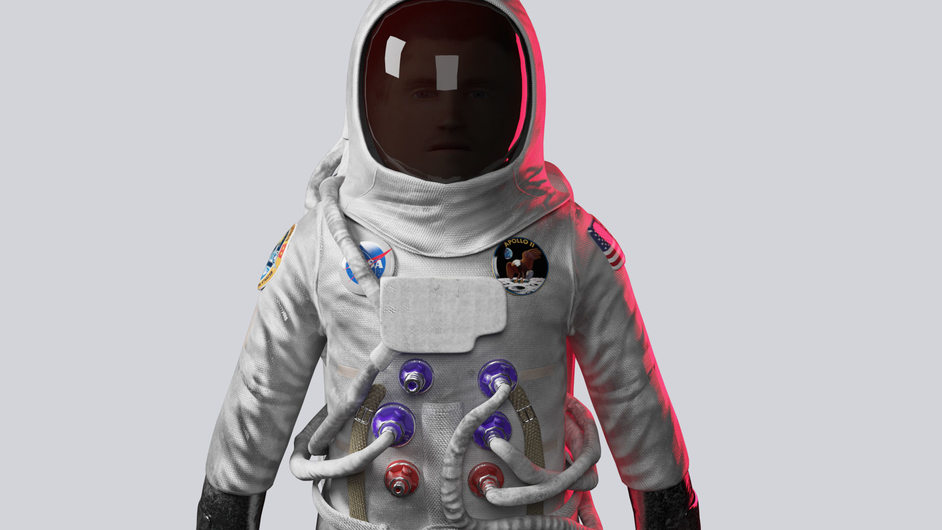 Astronaut 3D model rigged  Low-poly 3D model_13